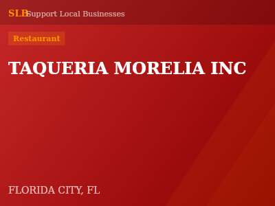 TAQUERIA MORELIA INC — Restaurant in FLORIDA CITY, FL