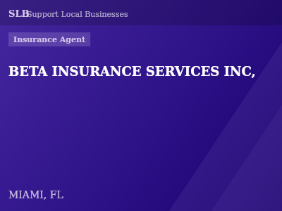 BETA INSURANCE SERVICES INC, — Insurance Agent in MIAMI, FL