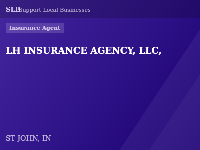 LH INSURANCE AGENCY, LLC, — Insurance Agent in ST JOHN, IN