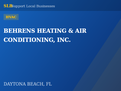 BEHRENS HEATING & AIR CONDITIONING, INC. — HVAC in DAYTONA BEACH, FL
