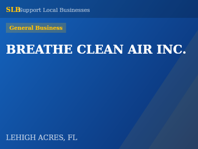 BREATHE CLEAN AIR INC. — General Business in LEHIGH ACRES, FL