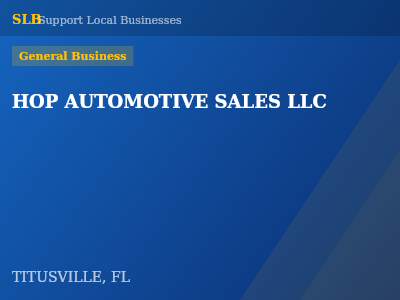 HOP AUTOMOTIVE SALES LLC — General Business in TITUSVILLE, FL