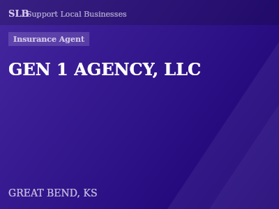 GEN 1 AGENCY, LLC — Insurance Agent in GREAT BEND, KS