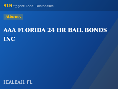 AAA FLORIDA 24 HR BAIL BONDS INC — Attorney in HIALEAH, FL