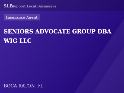 SENIORS ADVOCATE GROUP DBA WIG LLC — Insurance Agent in BOCA RATON, FL