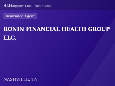 RONIN FINANCIAL HEALTH GROUP LLC, — Insurance Agent in NASHVILLE, TN