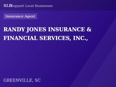 RANDY JONES INSURANCE & FINANCIAL SERVICES, INC., — Insurance Agent in GREENVILLE, SC