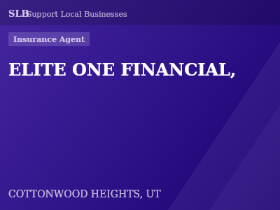 ELITE ONE FINANCIAL, — Insurance Agent in COTTONWOOD HEIGHTS, UT