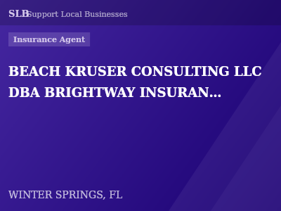 BEACH KRUSER CONSULTING LLC DBA BRIGHTWAY INSURANCE, THE KRUS AGENCY — Insurance Agent in WINTER SPRINGS, FL