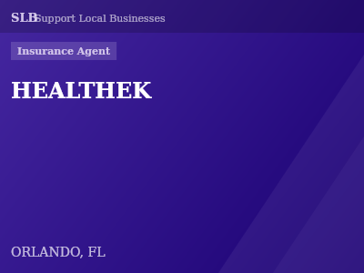 HEALTHEK — Insurance Agent in ORLANDO, FL