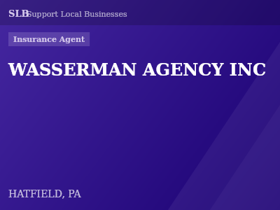 WASSERMAN AGENCY INC — Insurance Agent in HATFIELD, PA