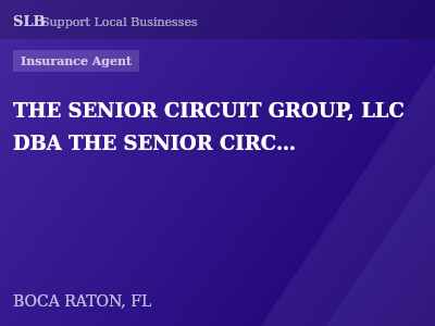 THE SENIOR CIRCUIT GROUP, LLC DBA THE SENIOR CIRCUIT INSURANCE GROUP — Insurance Agent in BOCA RATON, FL