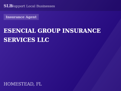 ESENCIAL GROUP INSURANCE SERVICES LLC — Insurance Agent in HOMESTEAD, FL