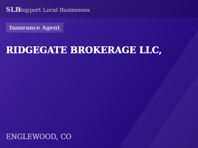 RIDGEGATE BROKERAGE LLC, — Insurance Agent in ENGLEWOOD, CO