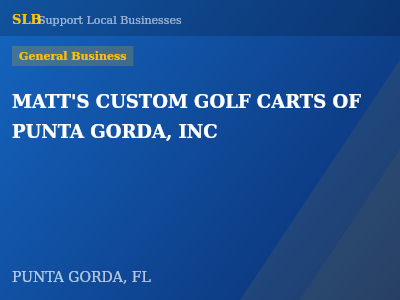 MATT'S CUSTOM GOLF CARTS OF PUNTA GORDA, INC — General Business in PUNTA GORDA, FL