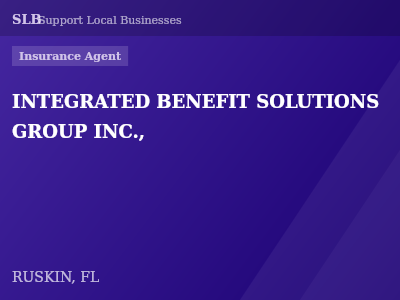 INTEGRATED BENEFIT SOLUTIONS GROUP INC., — Insurance Agent in RUSKIN, FL