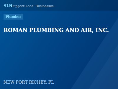 ROMAN PLUMBING AND AIR, INC. — Plumber in NEW PORT RICHEY, FL