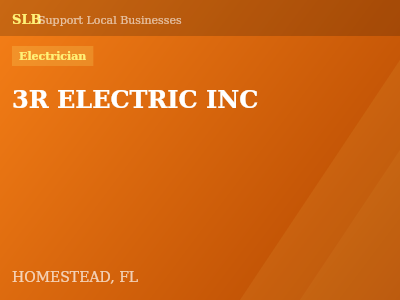3R ELECTRIC INC — Electrician in HOMESTEAD, FL
