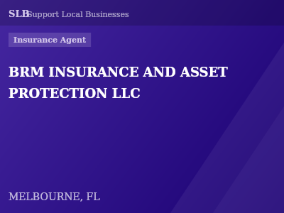 BRM INSURANCE AND ASSET PROTECTION LLC — Insurance Agent in MELBOURNE, FL