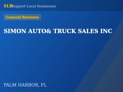 SIMON AUTO& TRUCK SALES INC — General Business in PALM HARBOR, FL