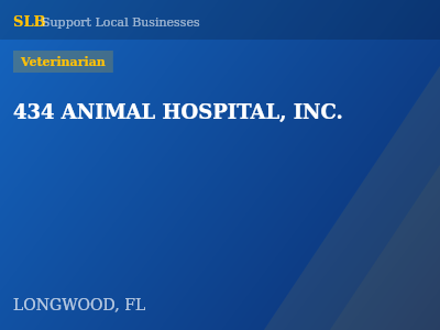 434 ANIMAL HOSPITAL, INC. — Veterinarian in LONGWOOD, FL