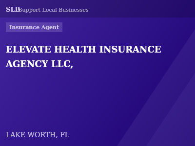 ELEVATE HEALTH INSURANCE AGENCY LLC, — Insurance Agent in LAKE WORTH, FL