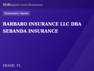 BARBARO INSURANCE LLC DBA SEBANDA INSURANCE — Insurance Agent in MIAMI, FL