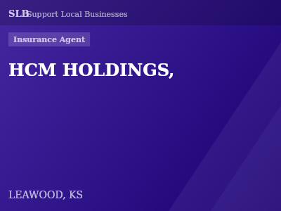 HCM HOLDINGS, — Insurance Agent in LEAWOOD, KS