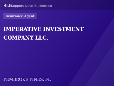 IMPERATIVE INVESTMENT COMPANY LLC, — Insurance Agent in PEMBROKE PINES, FL