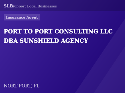 PORT TO PORT CONSULTING LLC DBA SUNSHIELD AGENCY — Insurance Agent in NORT PORT, FL