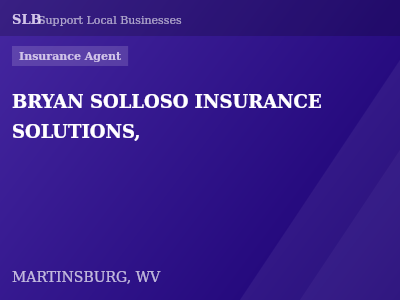 BRYAN SOLLOSO INSURANCE SOLUTIONS, — Insurance Agent in MARTINSBURG, WV