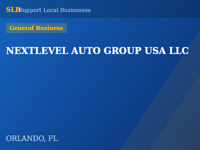 NEXTLEVEL AUTO GROUP USA LLC — General Business in ORLANDO, FL