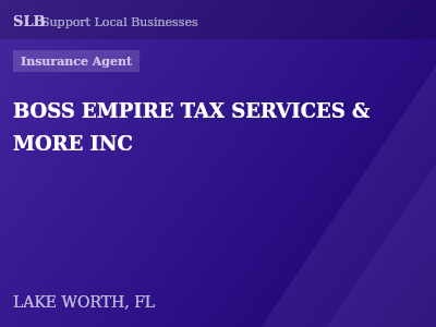 BOSS EMPIRE TAX SERVICES & MORE INC — Insurance Agent in LAKE WORTH, FL