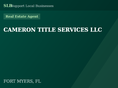 CAMERON TITLE SERVICES LLC — Real Estate Agent in FORT MYERS, FL