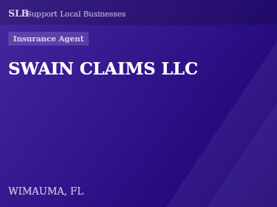 SWAIN CLAIMS LLC — Insurance Agent in WIMAUMA, FL