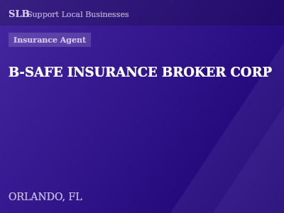 B-SAFE INSURANCE BROKER CORP — Insurance Agent in ORLANDO, FL