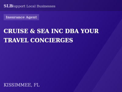 CRUISE & SEA INC DBA YOUR TRAVEL CONCIERGES — Insurance Agent in KISSIMMEE, FL