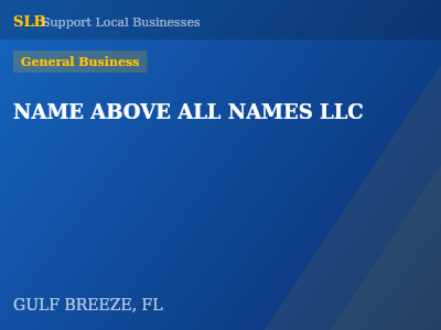 NAME ABOVE ALL NAMES LLC — General Business in GULF BREEZE, FL