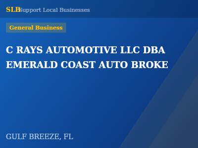 C RAYS AUTOMOTIVE LLC DBA EMERALD COAST AUTO BROKE — General Business in GULF BREEZE, FL