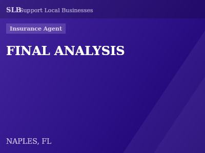 FINAL ANALYSIS — Insurance Agent in NAPLES, FL