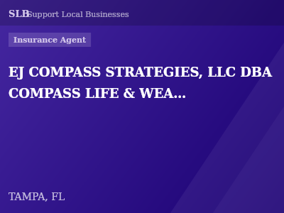 EJ COMPASS STRATEGIES, LLC DBA COMPASS LIFE & WEALTH PLANNING INSURANCE AGENCY — Insurance Agent in TAMPA, FL