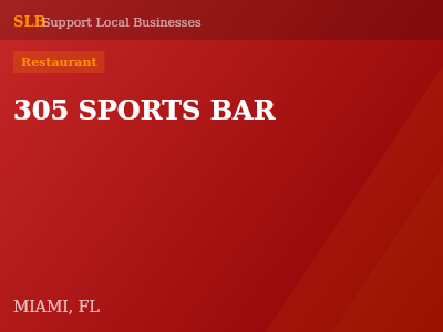 305 SPORTS BAR — Restaurant in MIAMI, FL