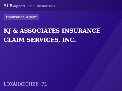 KJ & ASSOCIATES INSURANCE CLAIM SERVICES, INC. — Insurance Agent in LOXAHATCHEE, FL