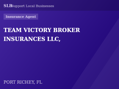 TEAM VICTORY BROKER INSURANCES LLC, — Insurance Agent in PORT RICHEY, FL