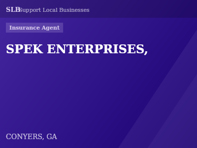 SPEK ENTERPRISES, — Insurance Agent in CONYERS, GA