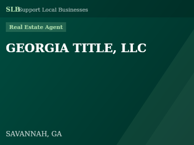 GEORGIA TITLE, LLC — Real Estate Agent in SAVANNAH, GA