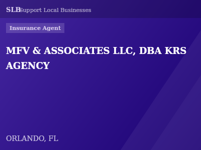 MFV & ASSOCIATES LLC, DBA KRS AGENCY — Insurance Agent in ORLANDO, FL