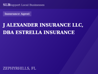 J ALEXANDER INSURANCE LLC, DBA ESTRELLA INSURANCE — Insurance Agent in ZEPHYRHILLS, FL