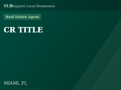 CR TITLE — Real Estate Agent in MIAMI, FL