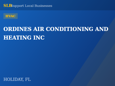 ORDINES AIR CONDITIONING AND HEATING INC — HVAC in HOLIDAY, FL